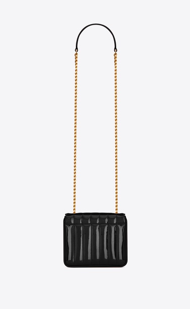 vicky small in matelassé patent leather